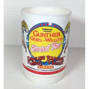 Vintage Ringling Bros. Farewell Tour 1988 Gunther Gebel-Williams Plastic mug